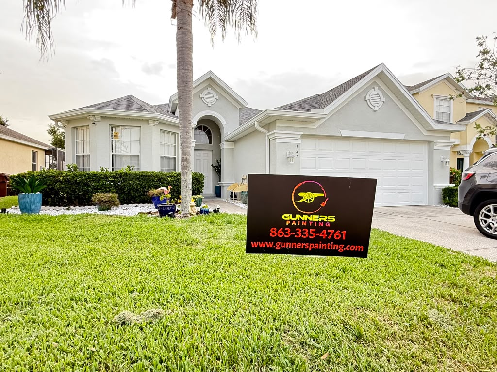 Residential exterior repaint, single-family home